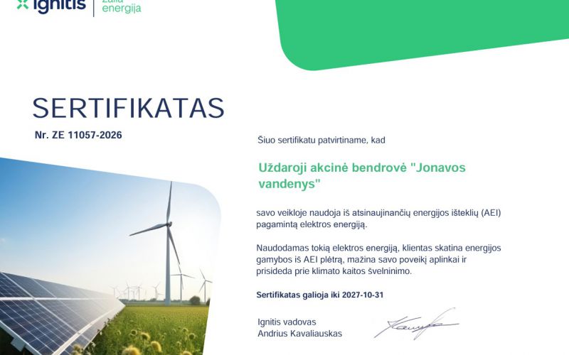 Žaliosios energijos sertifikatas – tvarios veiklos įvertinimas. Žaliosios energijos sertifikatas – tvarios veiklos įvertinimas.